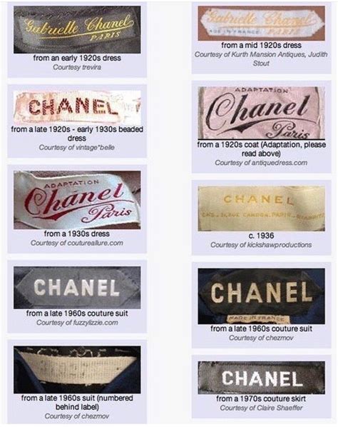 vintage chanel tags